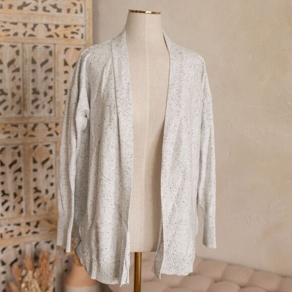 Avenue Gray Speckled‎ Open Front Sweater size 14/16 - Picture 3 of 13